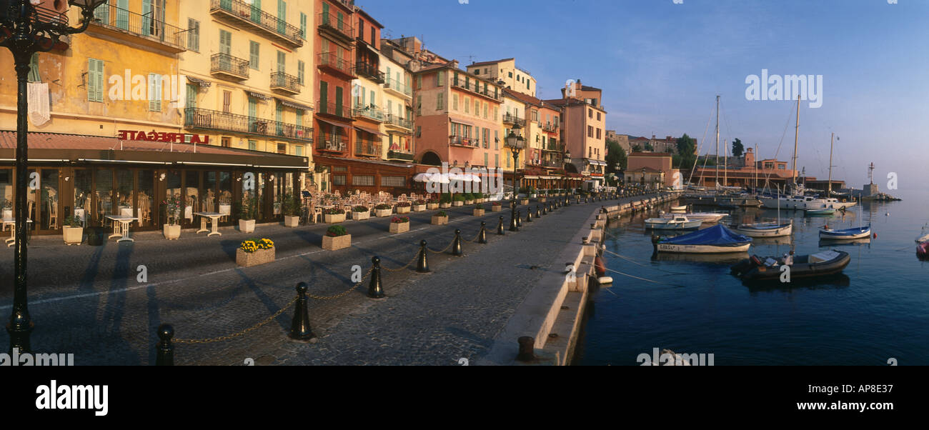 Bateaux dans port, Villefranche-Sur-Mer, France Banque D'Images