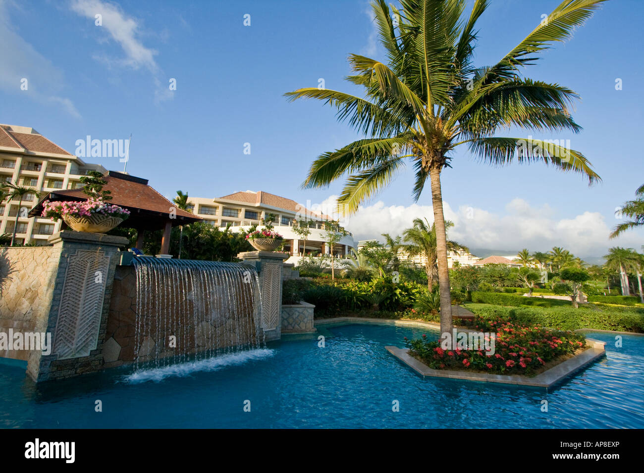 Hôtel Marriott Resort sur l'île de Hainan dans le sud de la Chine Banque D'Images