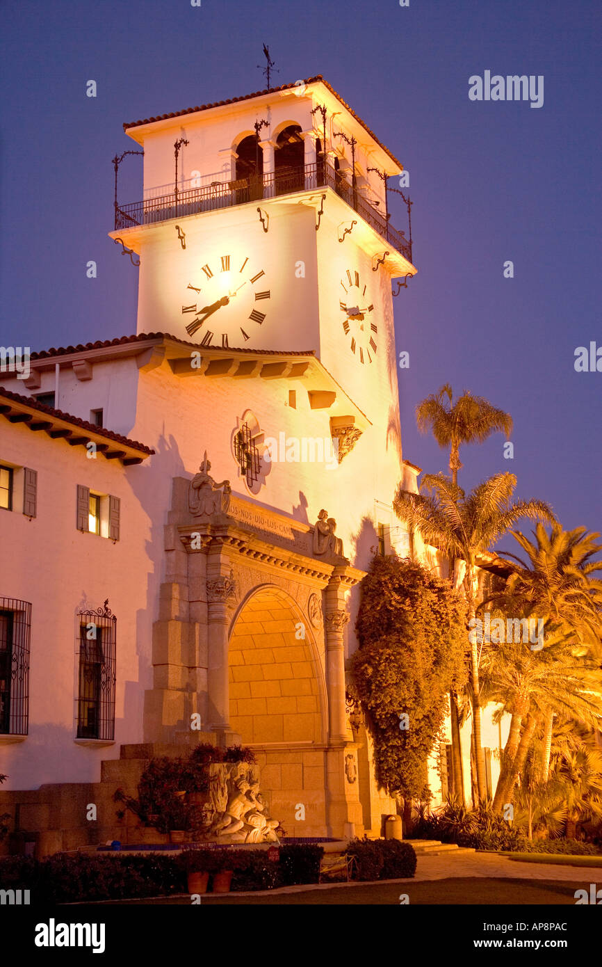 Tribunal du comté de Santa Barbara Santa Barbara, Californie Banque D'Images