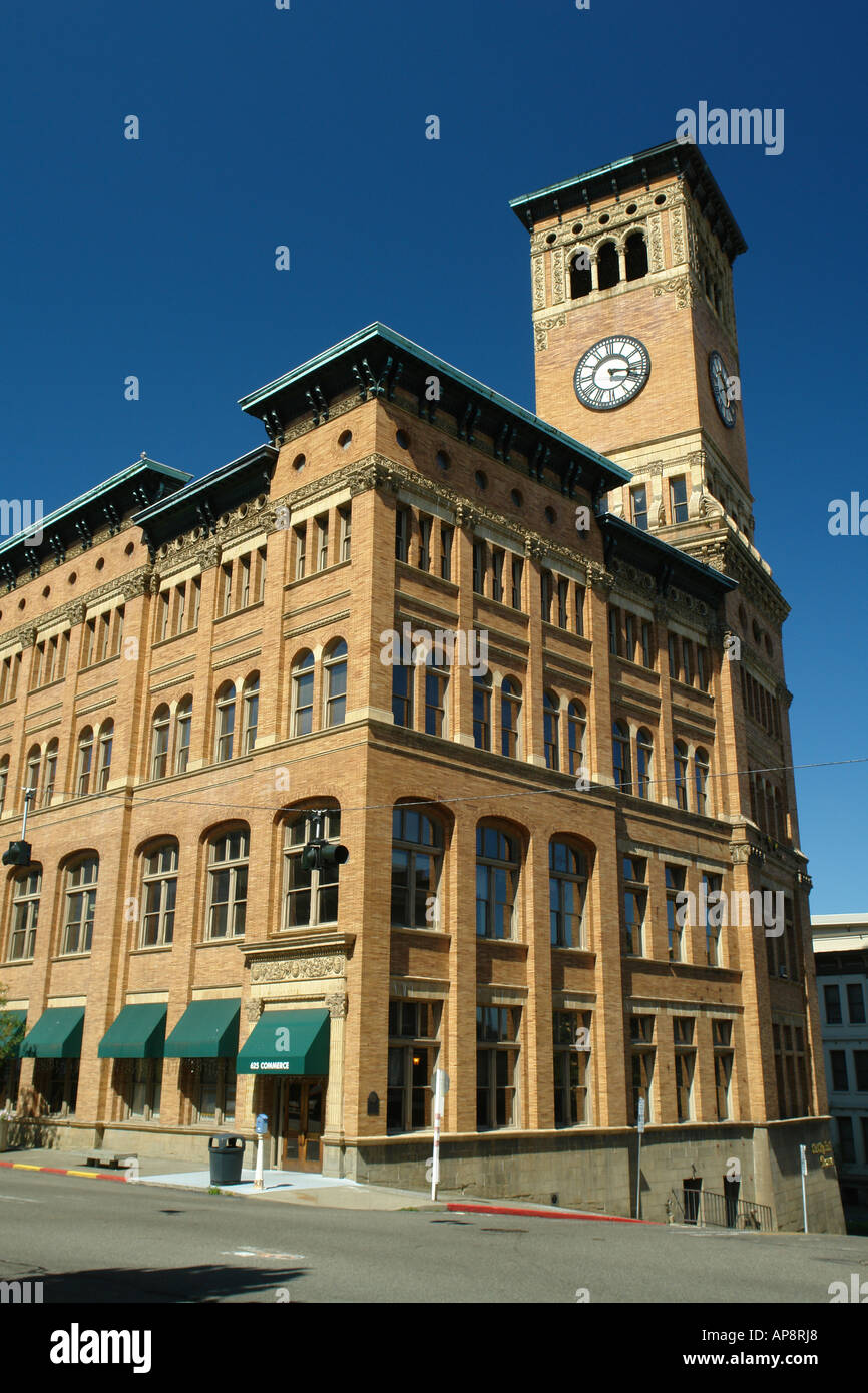 AJD52428, Tacoma, WA, Washington, du centre-ville historique de l'ancien Hôtel de Ville, Tour de l'horloge Banque D'Images