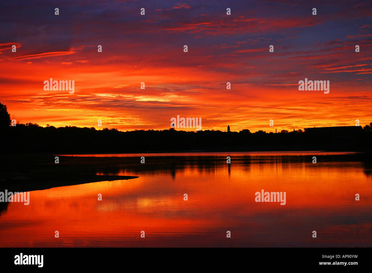 Lake Hartwell surrise, Clemson en Caroline du Sud Banque D'Images