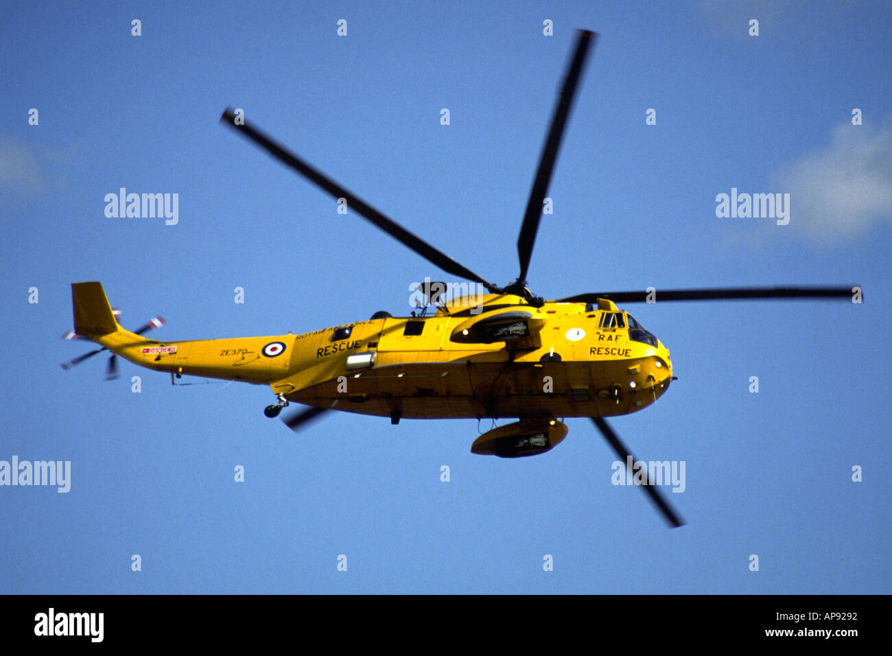 British Royal Air Force Air Sea King hélicoptère de sauvetage en mer Banque D'Images