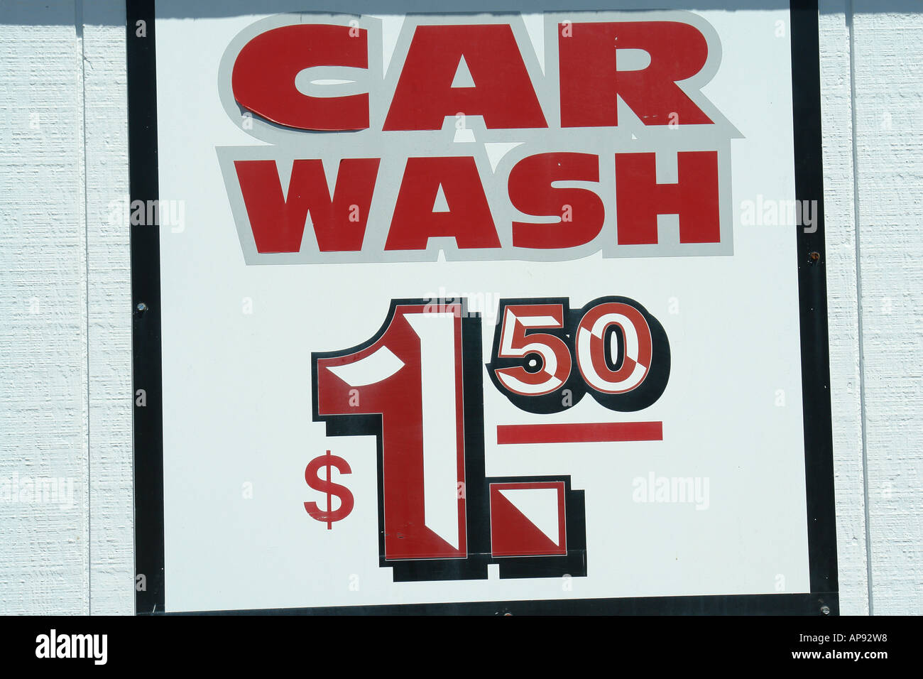 AJD52206, Castle Rock, WA, Washington, lavage de voiture, sign Banque D'Images