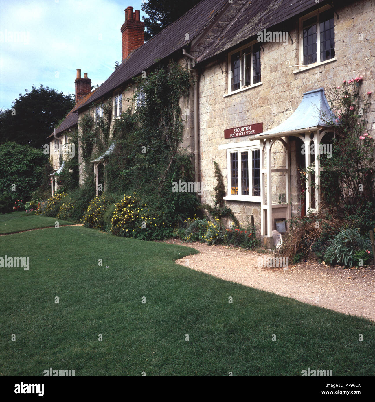 Bureau de poste Stourton Angleterre Wiltshire Stourhead gardens Banque D'Images