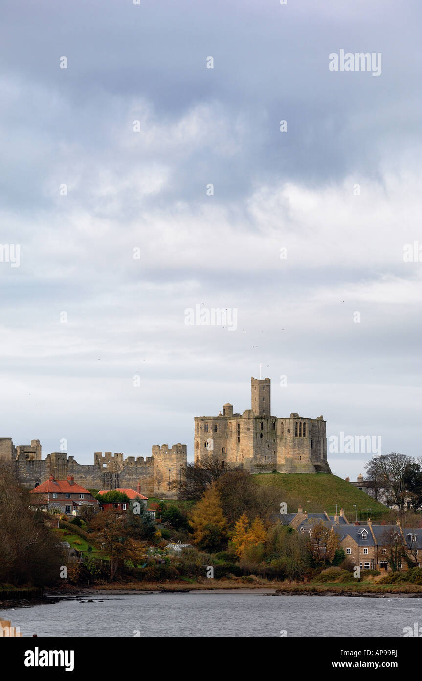 Château de Warkworth Northumberland England Banque D'Images