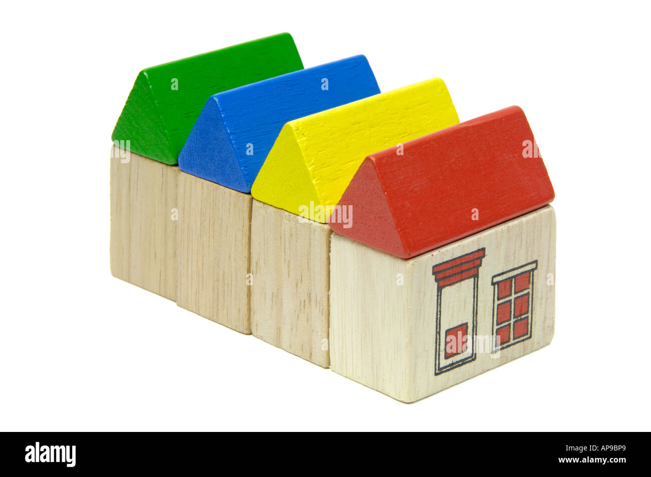 Cale en bois toy house Banque D'Images