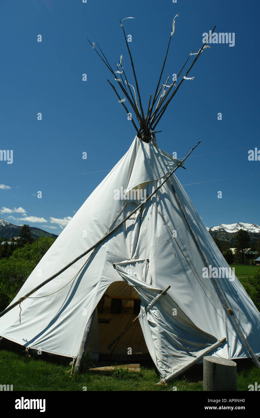 AJD50697, ID, Idaho, National Recreation Area et Sawtooth National Forest, vallée de la scie, des tipis Banque D'Images