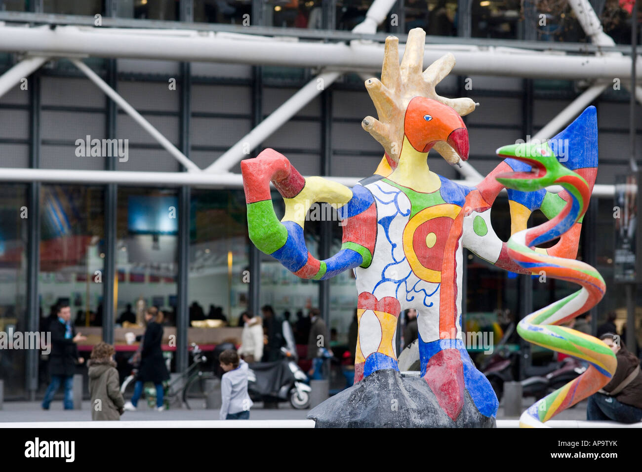Beaubourg, '' Les jardins musicaux Stravinski, Niki de Saint-Phalle Paris Banque D'Images
