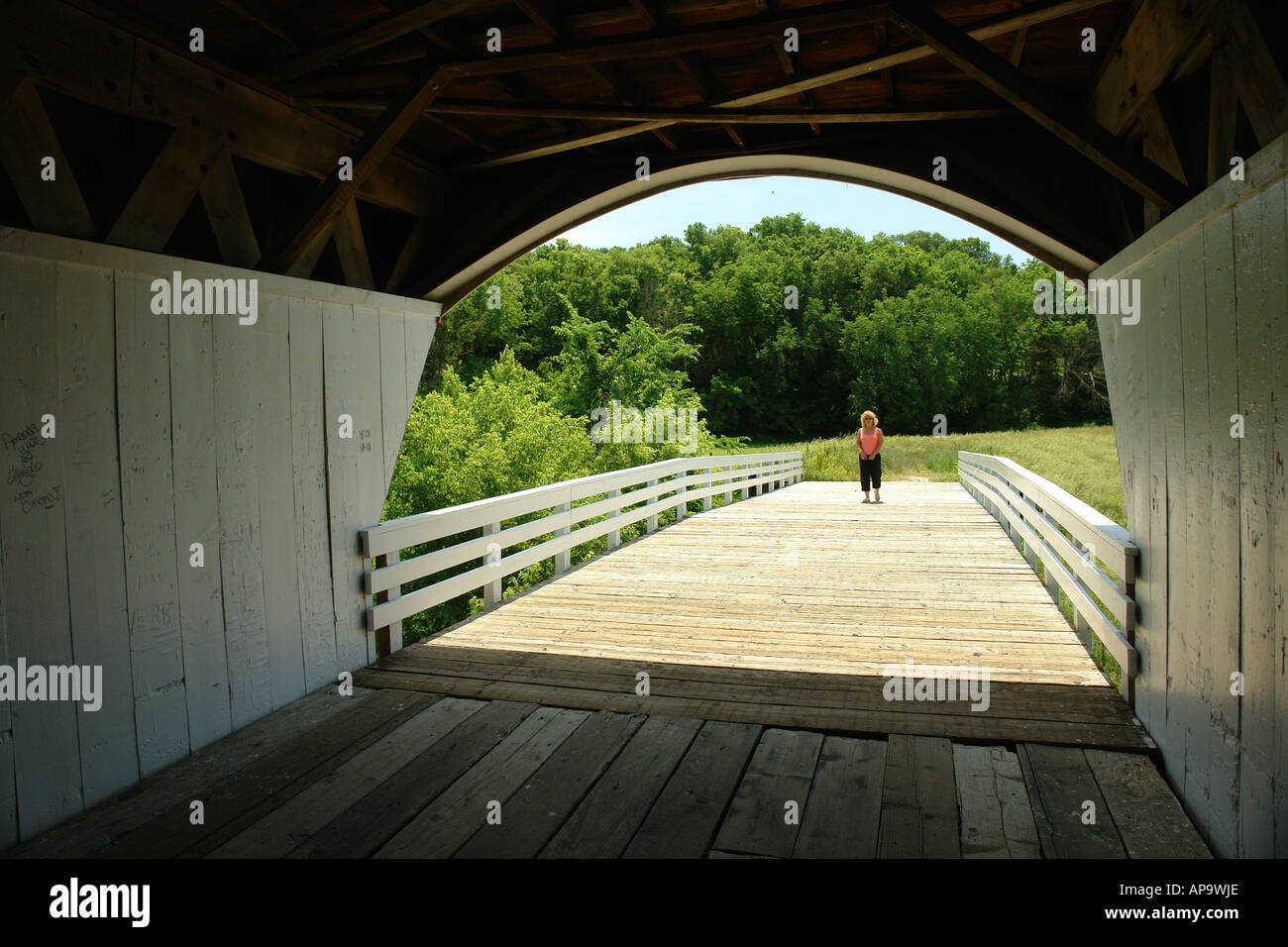 AJD50103, Comté de Madison, IA, Iowa, des ponts couverts du comté de Madison, Roseman Bridge Banque D'Images