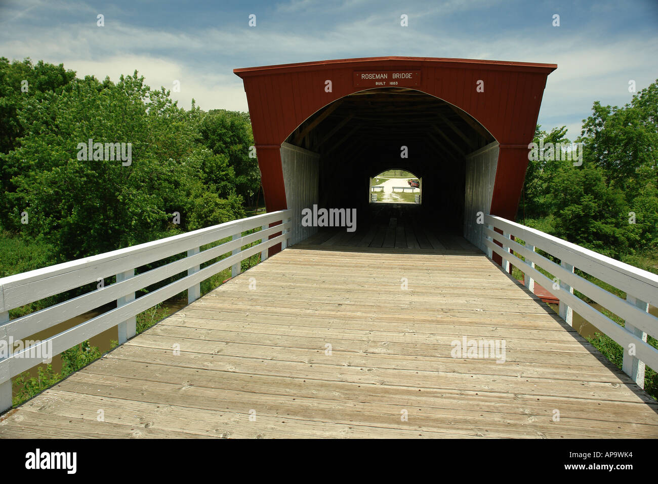 AJD50107, Comté de Madison, IA, Iowa, des ponts couverts du comté de Madison, Roseman Bridge Banque D'Images