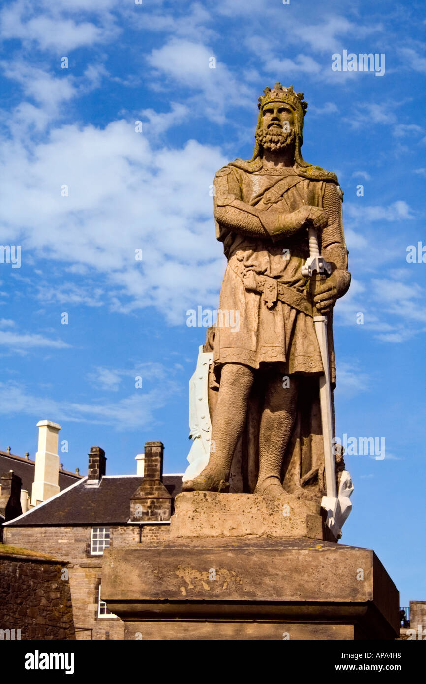 La statue de Robert Bruce Stirling esplanade du château Banque D'Images