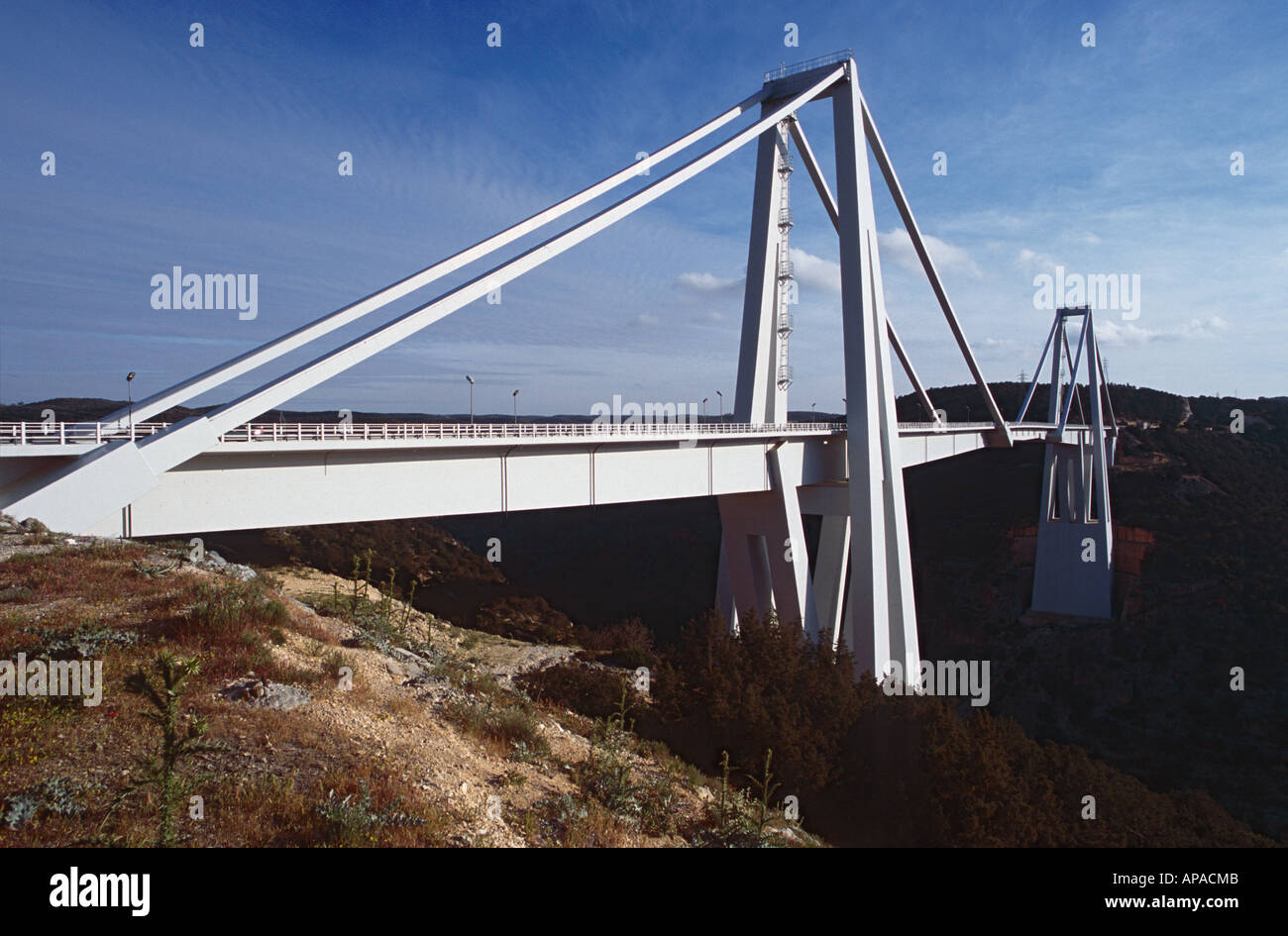 Pont, Wadi al-Bayda Bengazi, Kuf autoroute, la Cyrénaïque, Libye Banque D'Images