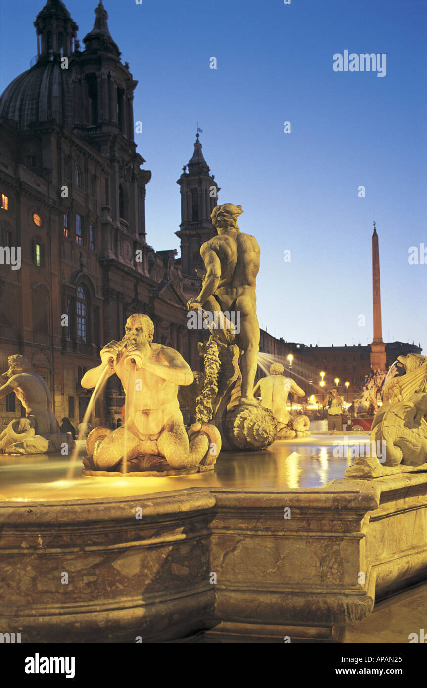 Piazza Navona Rome Italie Banque D'Images
