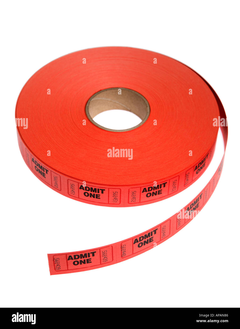 Rouleau de tickets d'attractions Banque D'Images