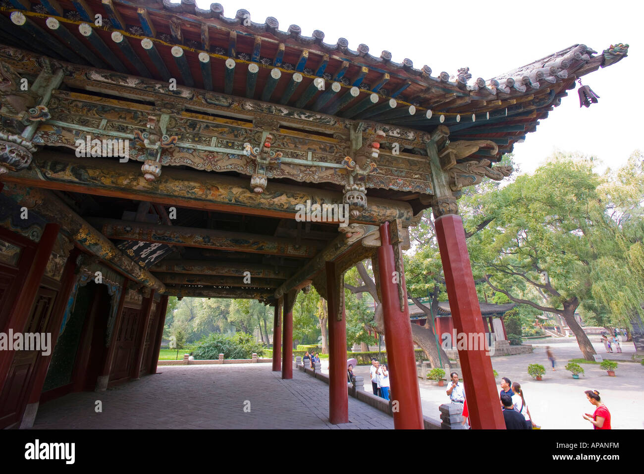 Dans les architectures traditionnelles Shanxi Jin Memorial Hall Banque D'Images