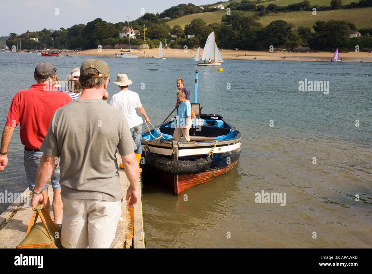 La rivière taxi à Salcombe, Devon, Angleterre. Banque D'Images