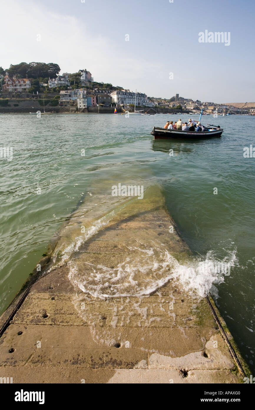 Le traversier de la rivière à Salcombe, Devon, Angleterre. Banque D'Images