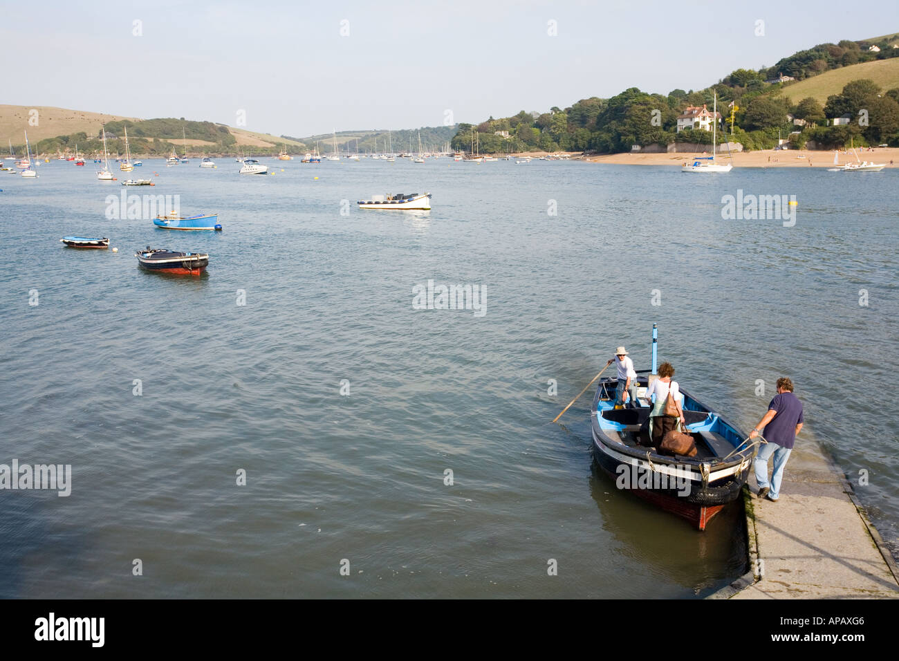 De Salcombe à East Portlerouth traversier de passagers, Salcombe, Devon, Angleterre, Royaume-Uni. Banque D'Images