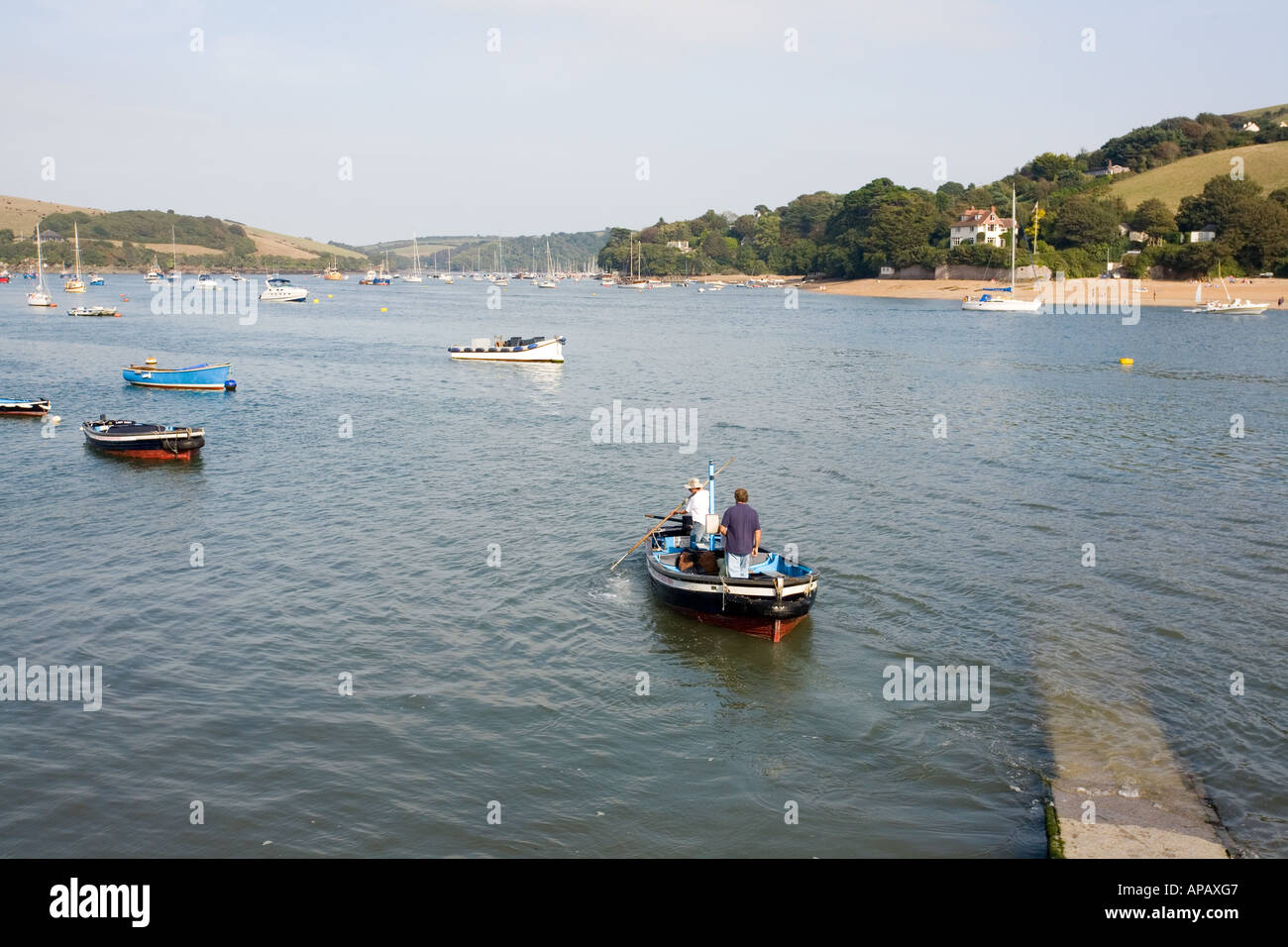 De Salcombe à East Portlerouth traversier de passagers, Salcombe, Devon, Angleterre, Royaume-Uni. Banque D'Images