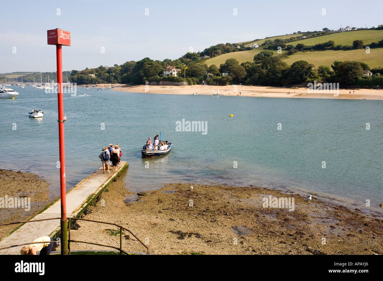 En taxi ou en ferry de la rivière Salcombe, Devon, Angleterre. Banque D'Images