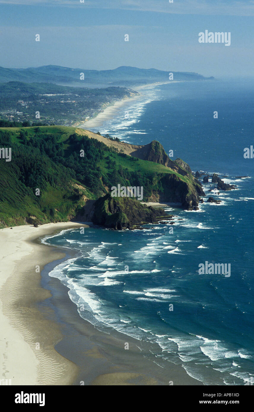 Vue de la côte de l'Oregon au sud de la nature Conservancys Zone Naturelle Cascade Head préserver Banque D'Images
