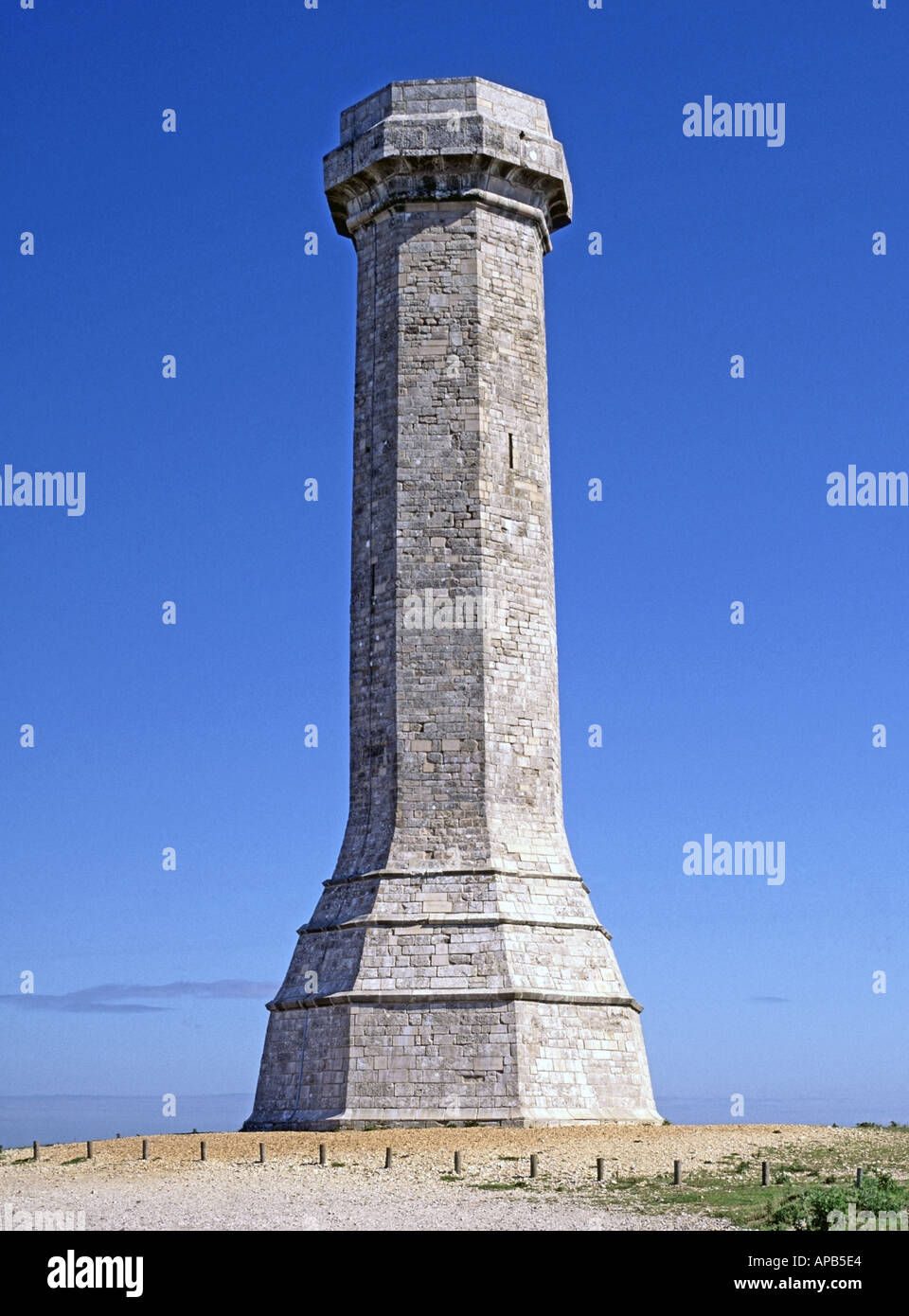 Black Down Portesham monument à sir Thomas Masterman Hardy Capitaine de pavillon sur le HMS Victory à la bataille de Trafalgar National Trust Banque D'Images