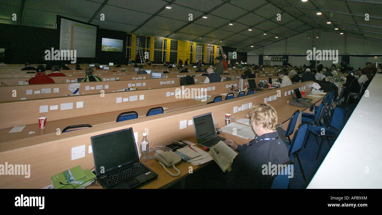 Salle de presse tournoi de golf à Banque D'Images