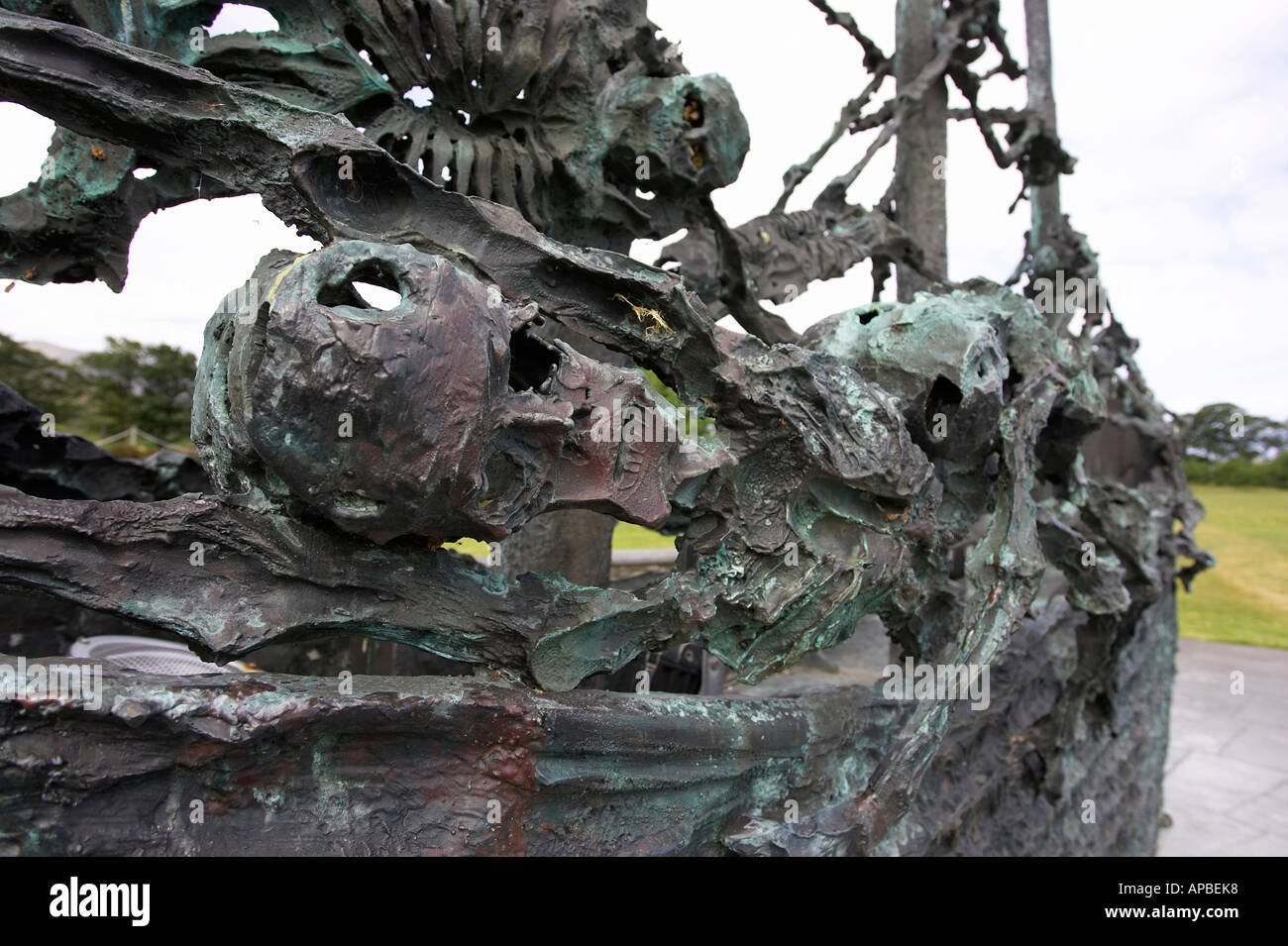 National Famine Memorial le squelette de bateau par John Behan Murrisk Banque D'Images