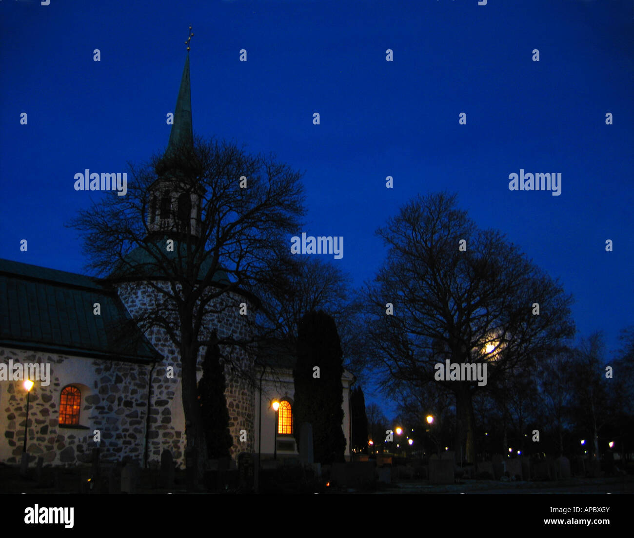 Dans l'église de Bromma Stockholm, Suède, a été construit au 12ème siècle et est l'un des plus anciens bâtiments de Stockholm. Banque D'Images