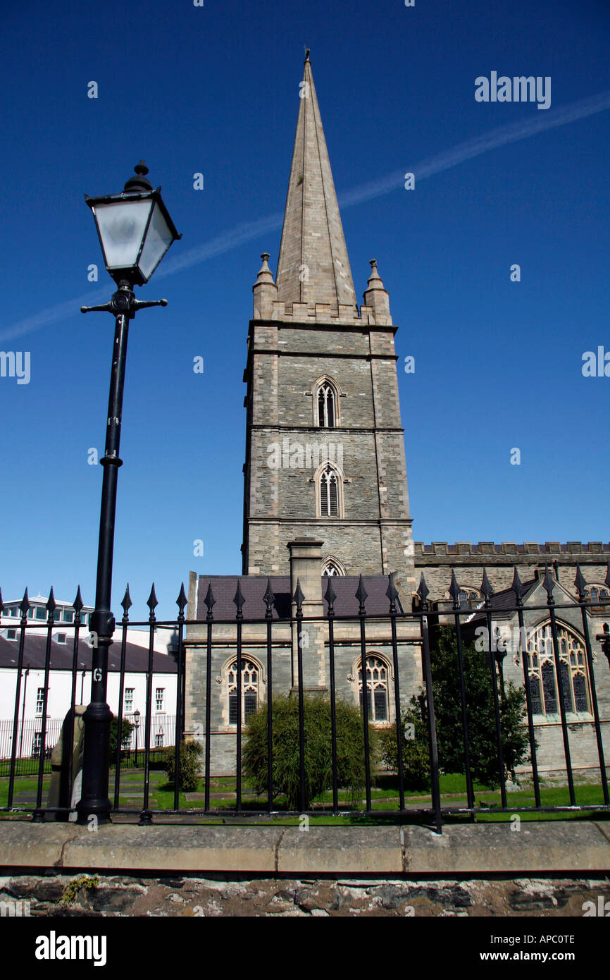 Saint Columb's Cathédrale, la ville de Derry (Londonderry), l'Irlande du Nord Banque D'Images