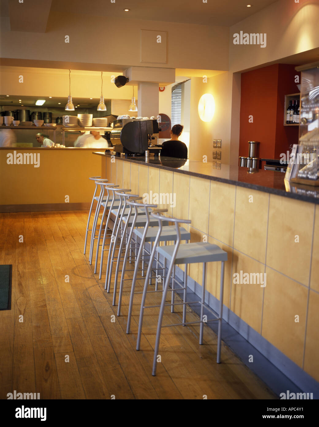 Woods Bar Restaurant, la baie de Cardiff, Pays de Galles. Banque D'Images
