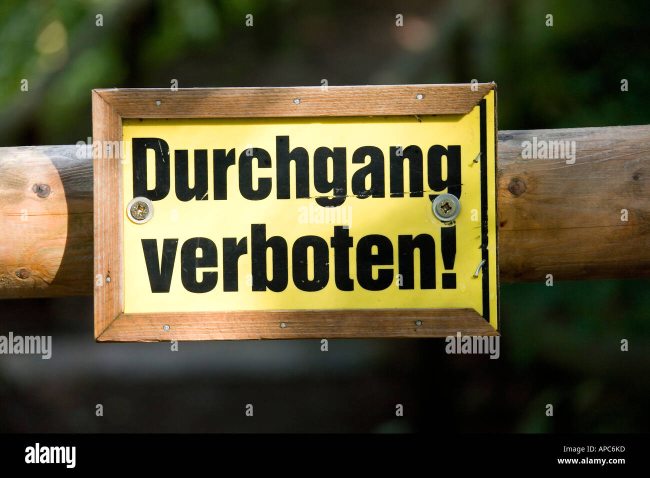 Ne signer aucun passage Banque D'Images