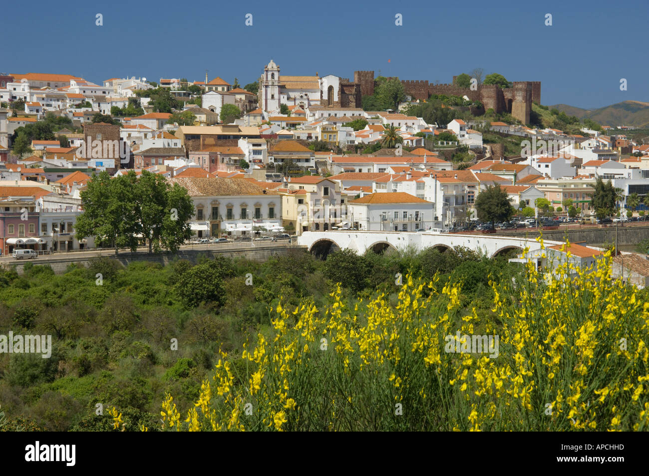 Le Portugal, l'Algarve, Silves ville, du château et du pont romain Banque D'Images