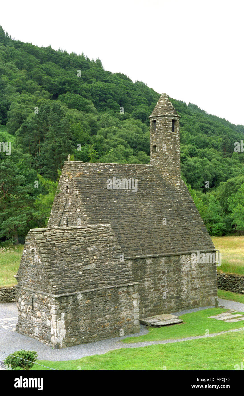 Saint Kevin s dans le comté de Wicklow, Irlande Glendalough Banque D'Images