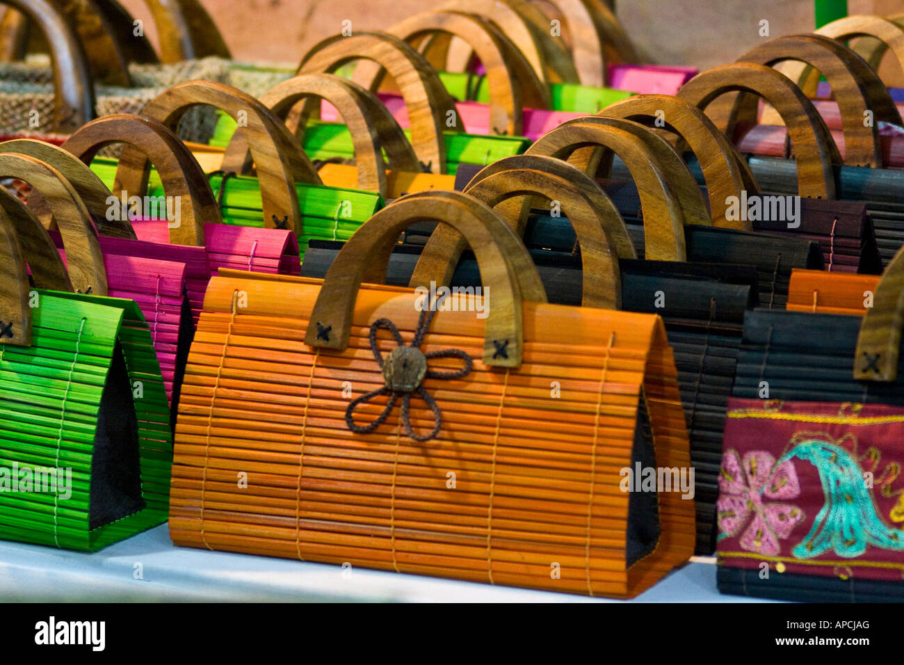 Sacs à main indien importé peu Inde Singapour Banque D'Images