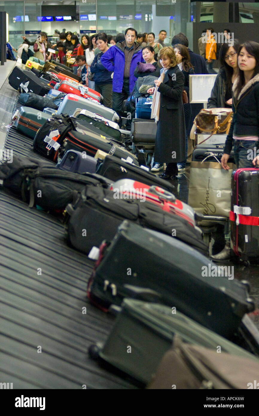 Assurance bagages Carrousel l'Aéroport International de Hong Kong Banque D'Images