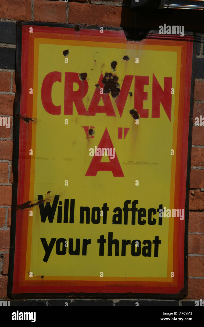 Vintage Craven une cigarette publicité Irlande Connemara Clifden Banque D'Images