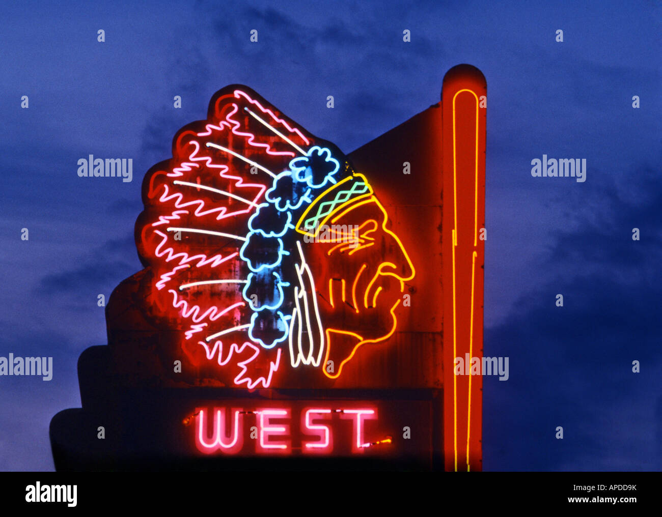 Neon indian sign Banque D'Images