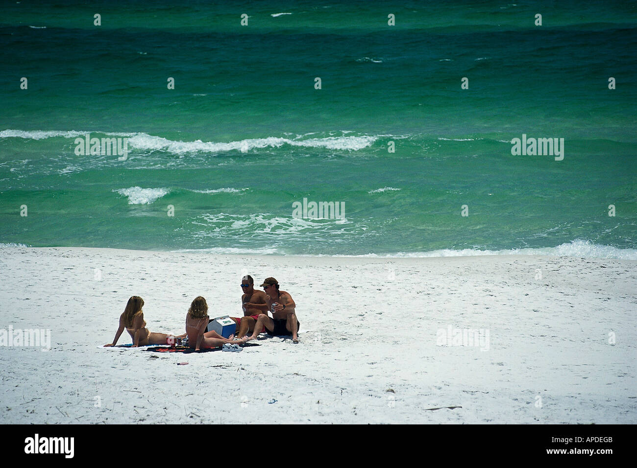 La plage de Panama City Beach, Floride, USA-pique-nique Banque D'Images