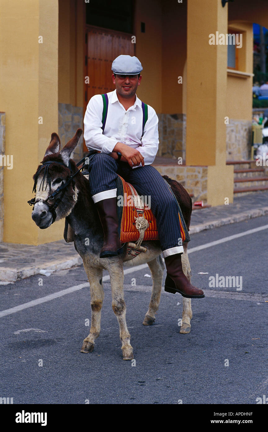 Romeria de San Isidro, Nerja, Costa del Sol, Prov. Malaga Andalousie, Espagne Banque D'Images