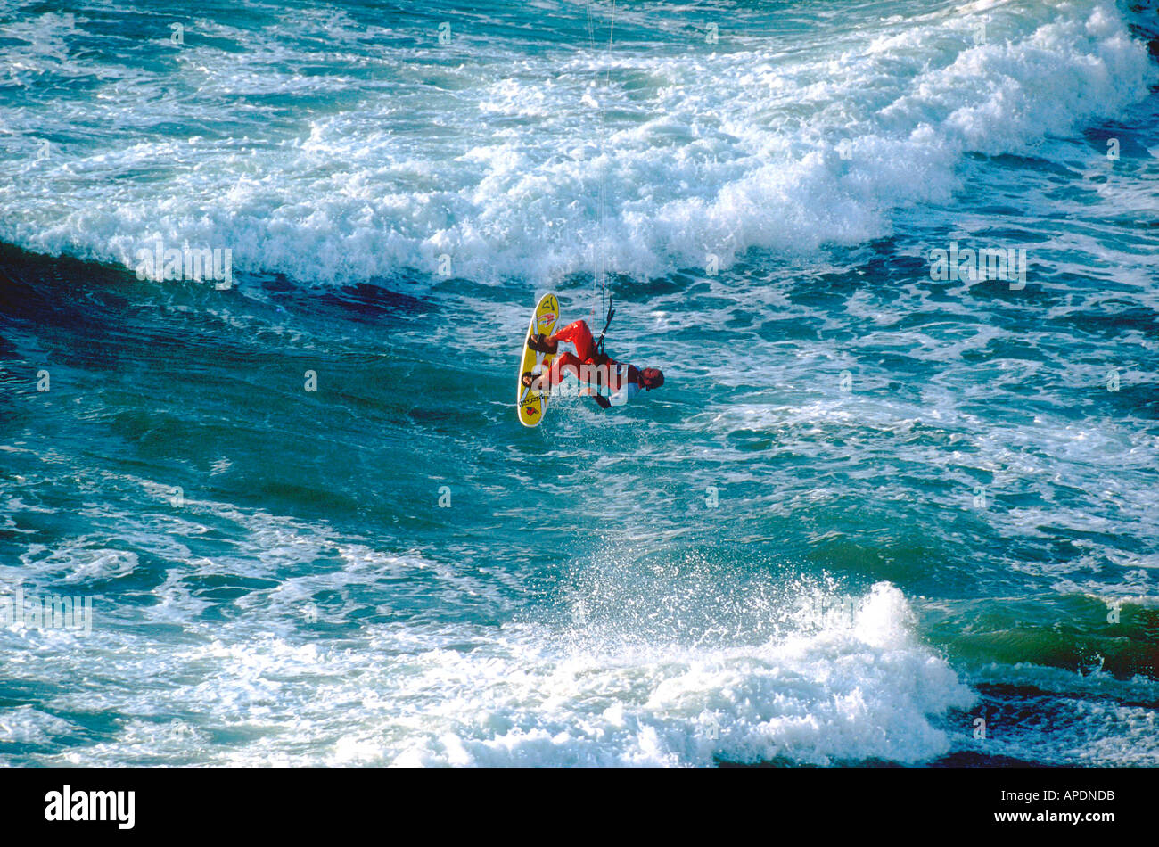 Franz Olry kite surf Photo John Carter Banque D'Images
