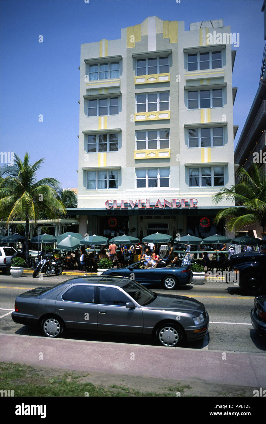 Le Clevelander Ocean Drive 1930 Art Deco Hotel Miami Beach Floride USA États-Unis d'Amérique Banque D'Images