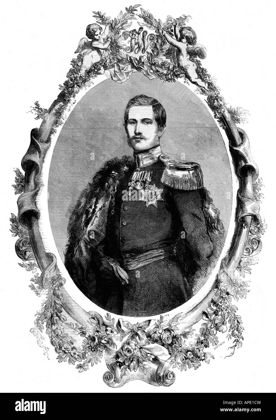 Frederick III, 18.10.1831 - 15.6.1888, Empereur allemand 9.3.1888 - 15.6.1888, demi-longueur, gravure sur bois, 1856, , Banque D'Images