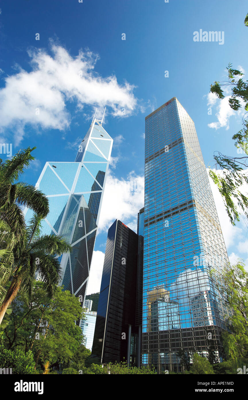 Cheung Kong Centre et tour de BOC Hong Kong Banque D'Images