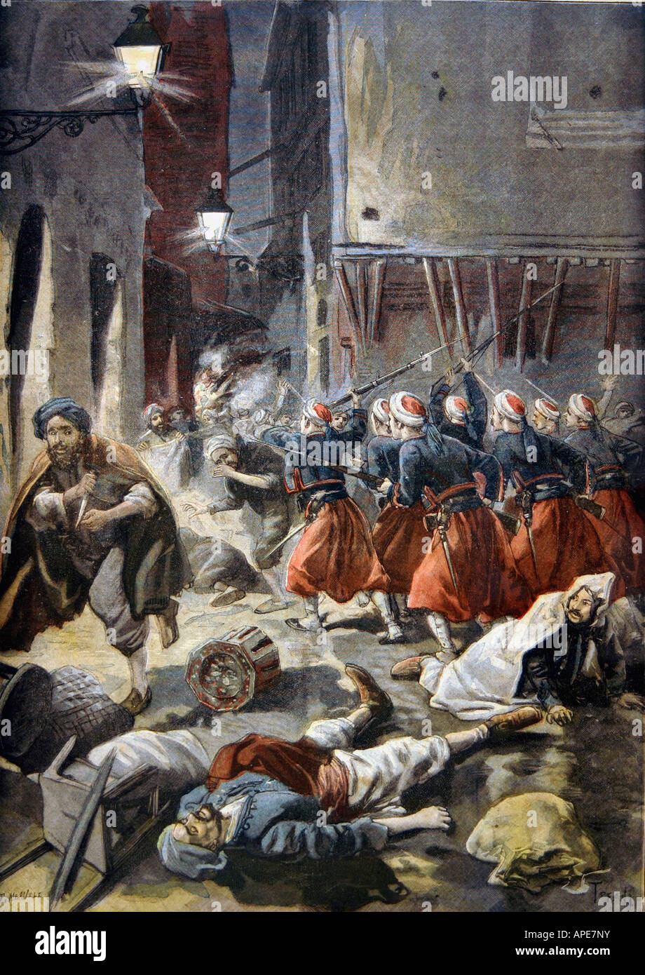 Presse/médias, magazines, 'le petit Journal', Paris, 9. Volume, numéro 377, supplément illustré, dimanche 6 février 1898, illustration, 'émeutes anti-juives à Alger', , Banque D'Images