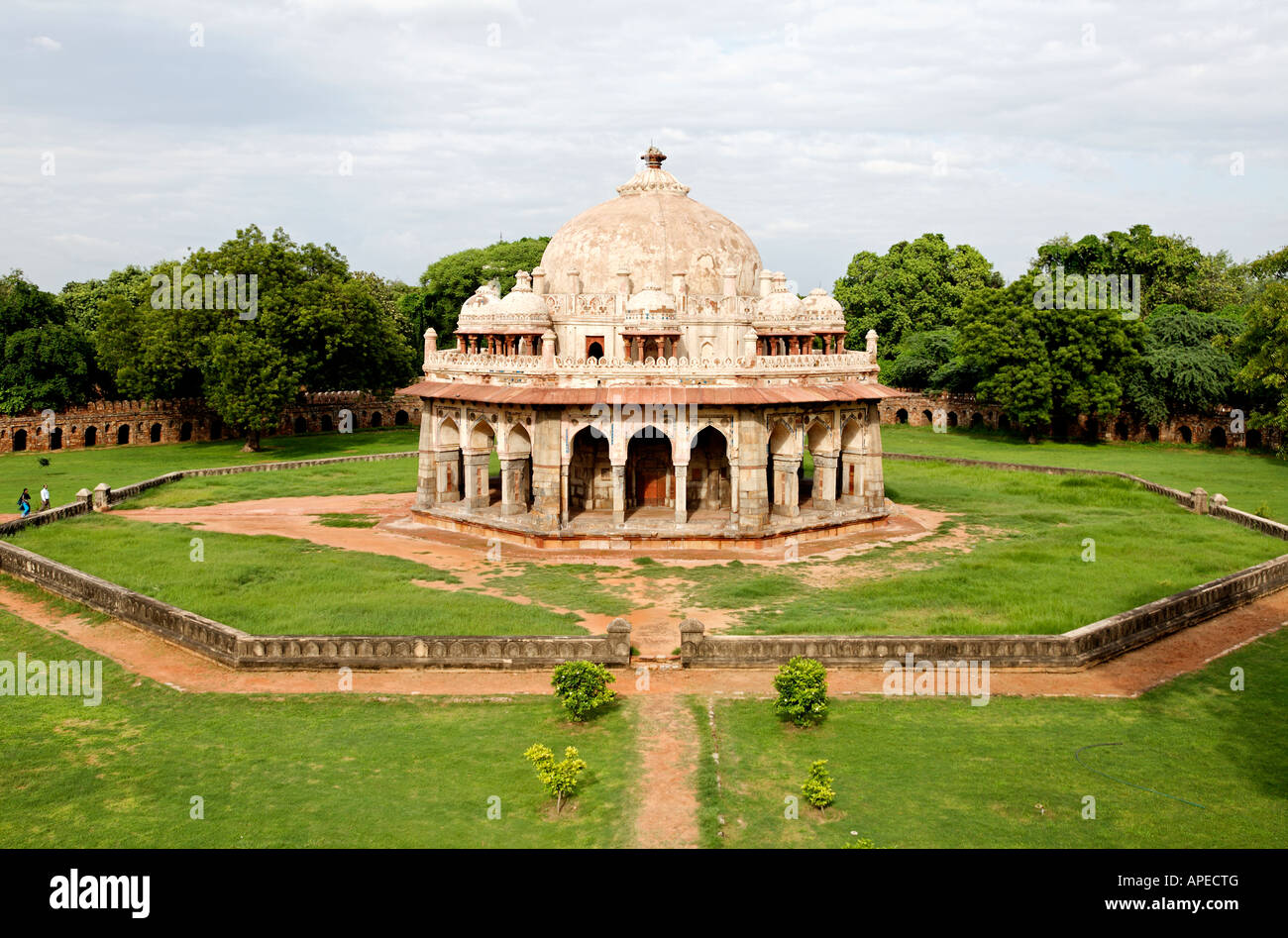 Le tombeau octogonal si Isa Khan Delhi Inde Banque D'Images