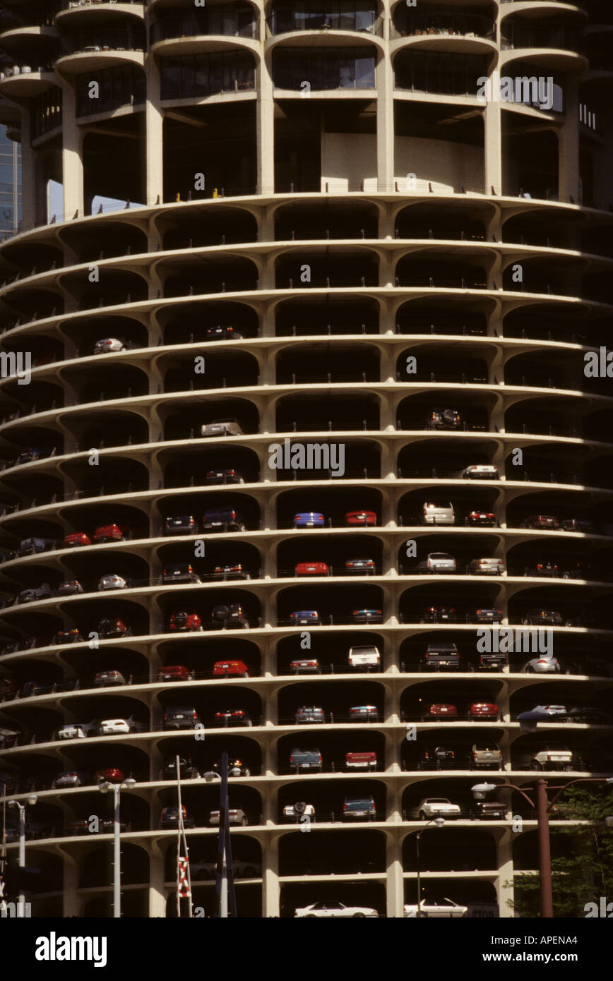 Marina Towers Location parking, Chicago, Illinois, États-Unis Banque D'Images