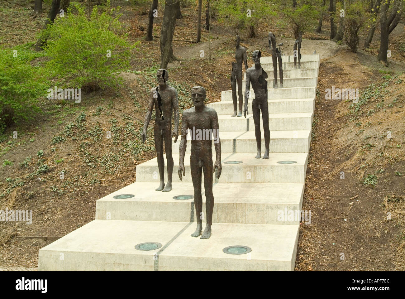 Monument à la mémoire des victimes du communisme Prague République tchèque par le sculpteur Olbram Zoubek Banque D'Images