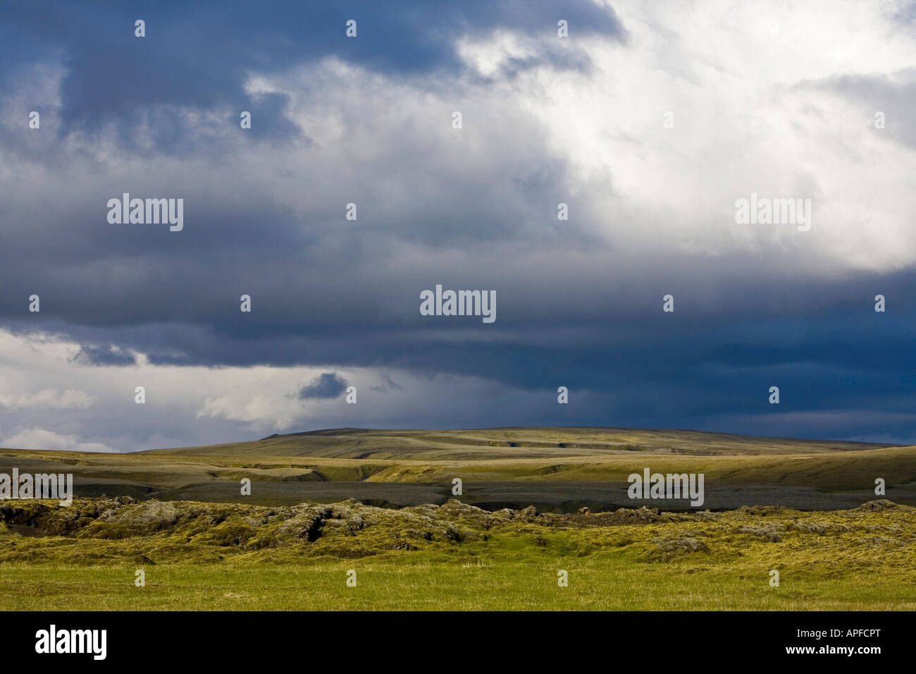 Nuages dans la zone Skaftártungur Banque D'Images