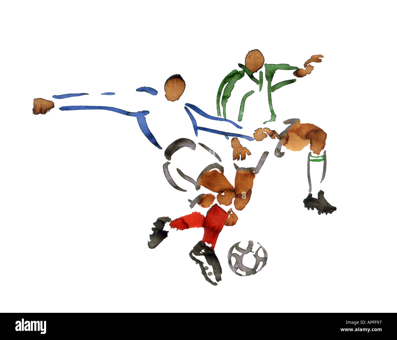 Illustrations sport sports d'Équipe football soccer Ball Jeux Banque D'Images